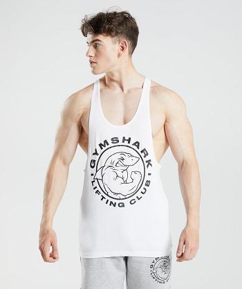 Gymshark Legacy Muške Stringers Bijele | HR 2555CTV